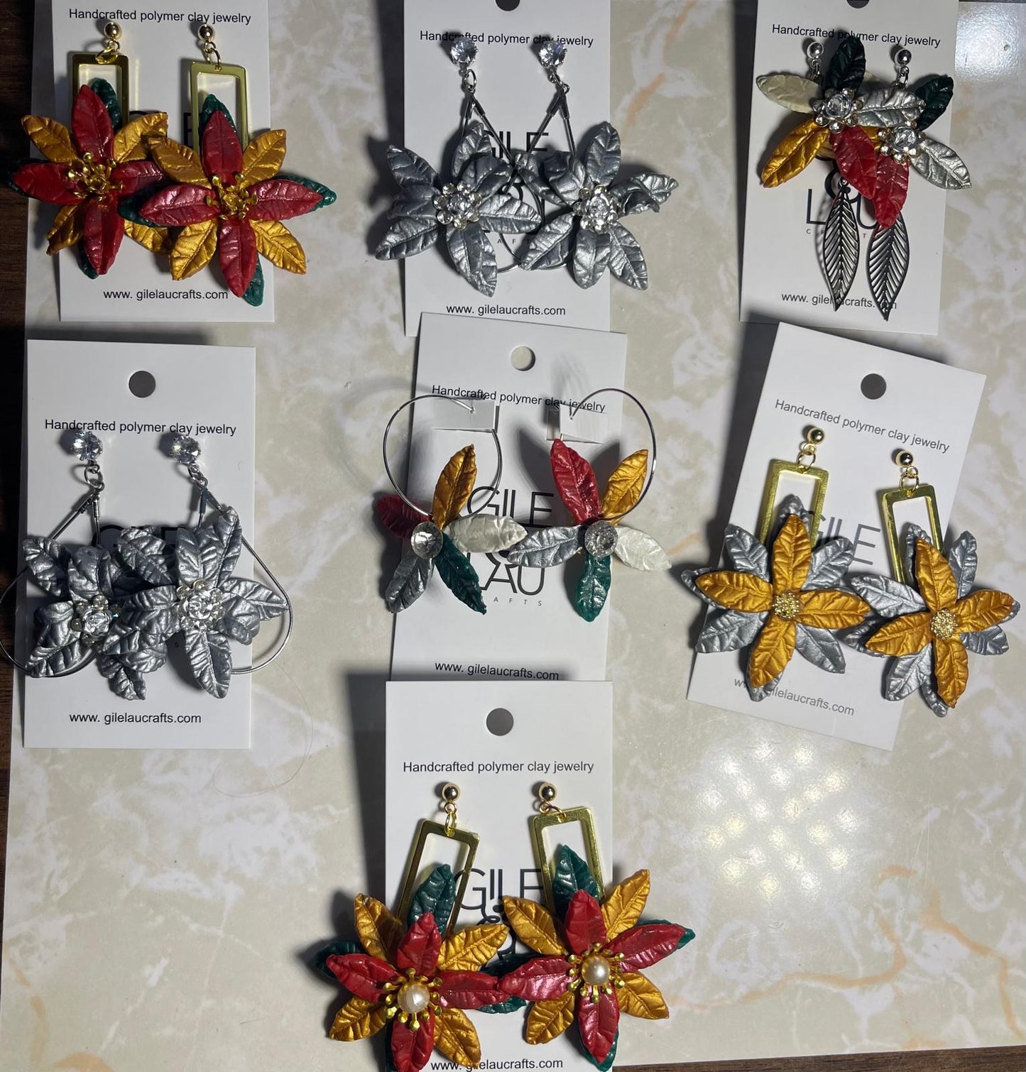 Floral Christmas 8 earrings