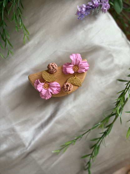 Pink Magnolia Earrings