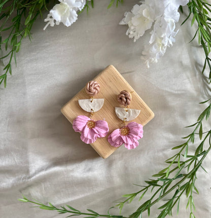 Pink Magnolia Earrings