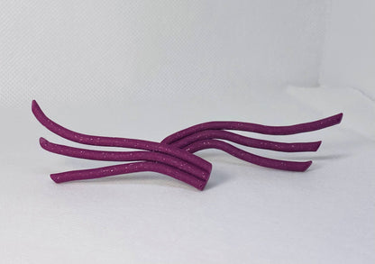 Purple fringe earring