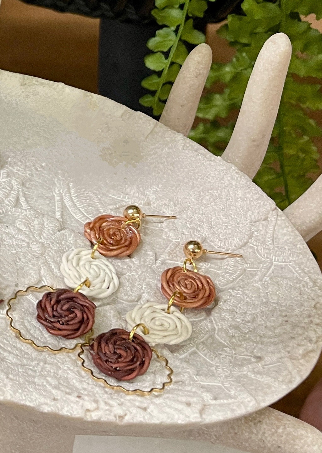 Earring rattan sphere-3