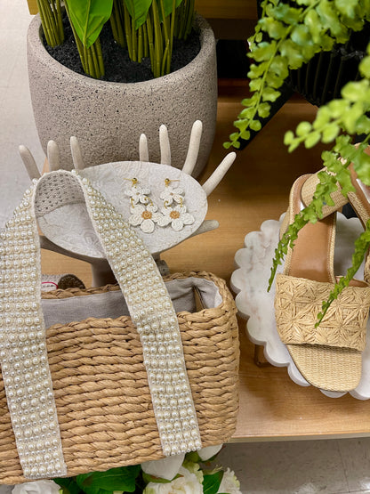 Earring rattan flower-3