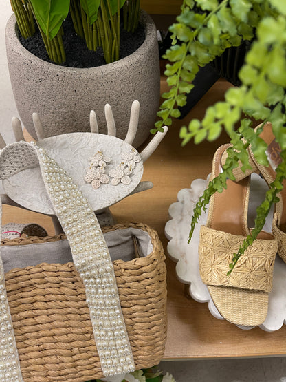 Earring rattan flower-4