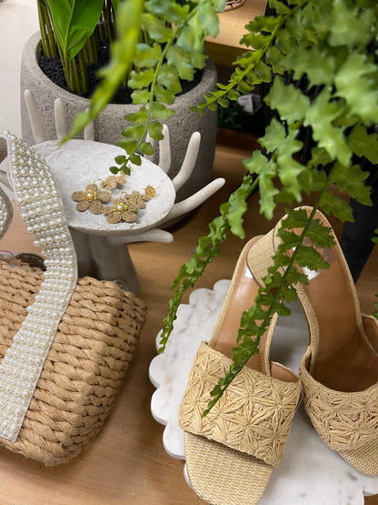 Earring rattan flower-5