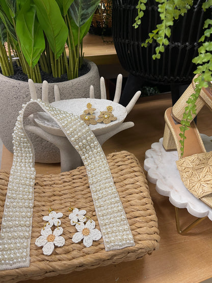 Earring rattan flower-3