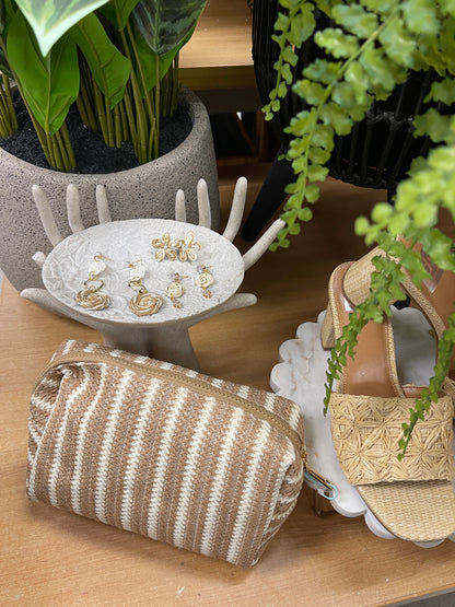 Earring rattan flower-6