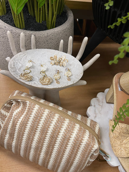 Earring rattan flower-6