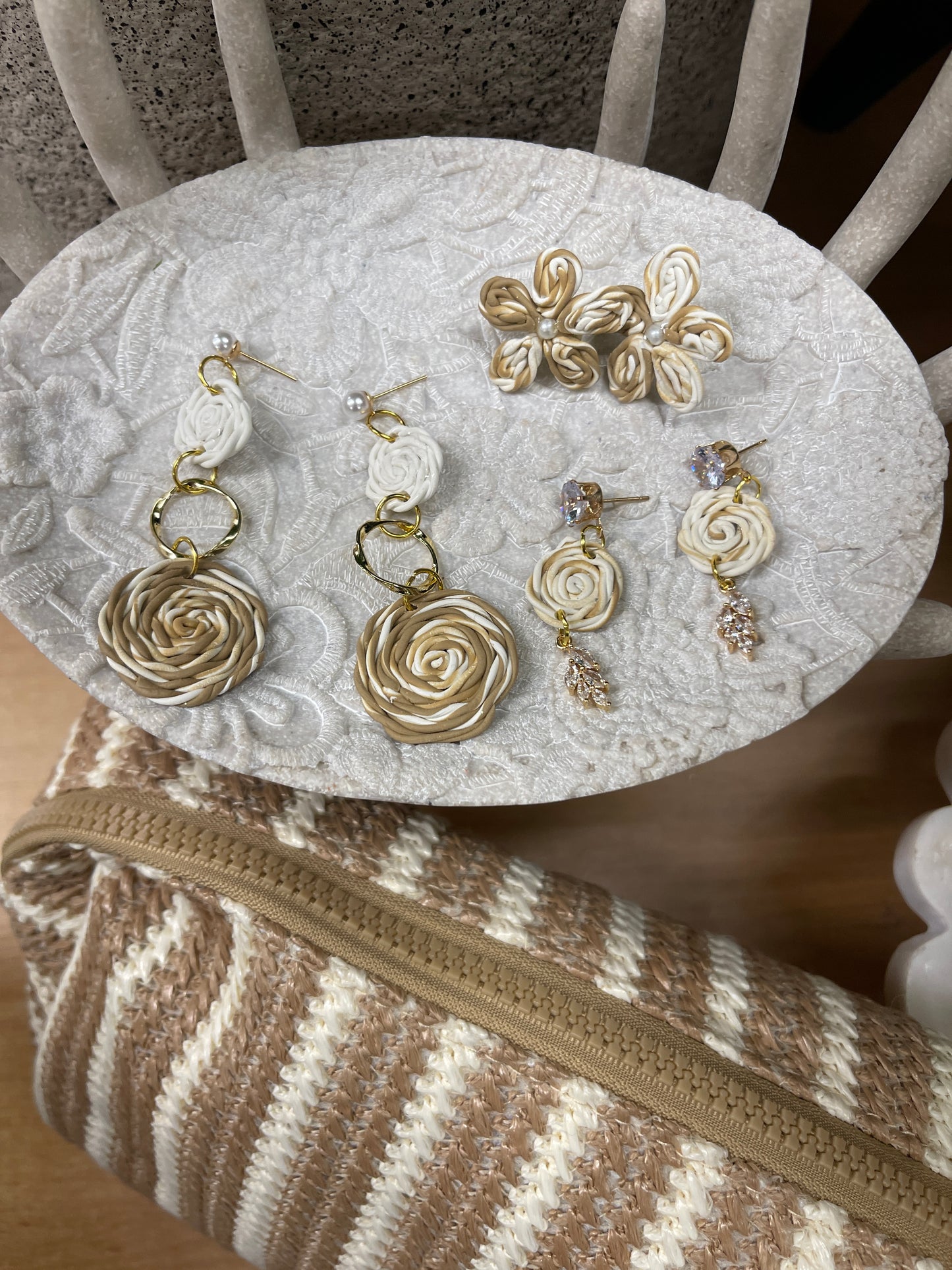 Earring rattan sphere