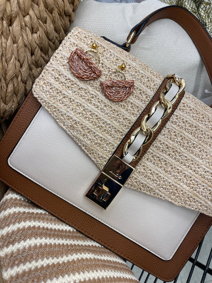 Earring rattan bag